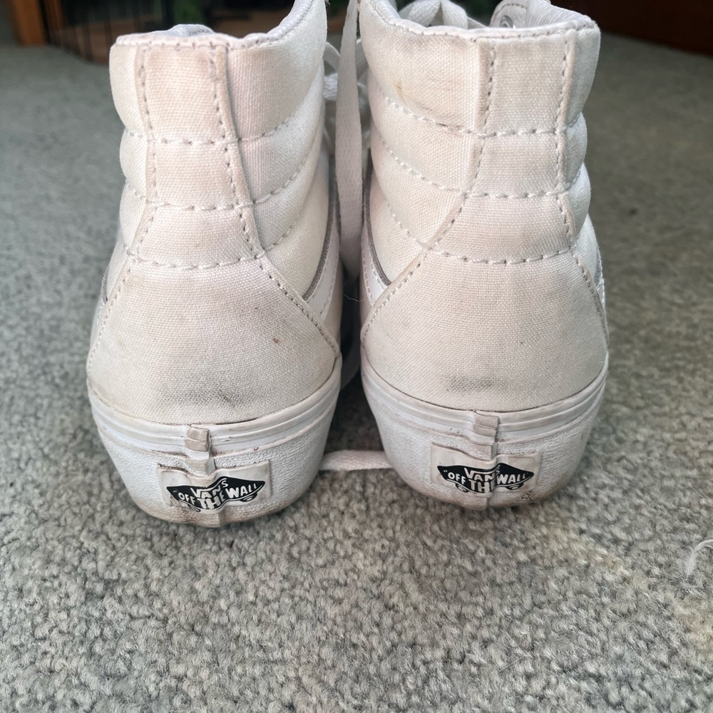 Vans White High-Top platform Sneakers